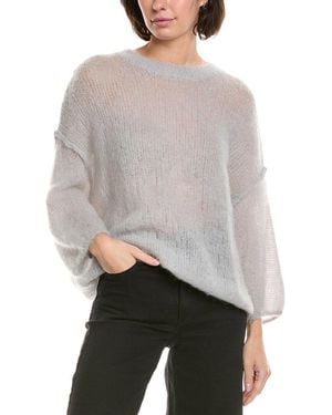 Elan Wool & Mohair-Blend Crewneck Jumper - Grey