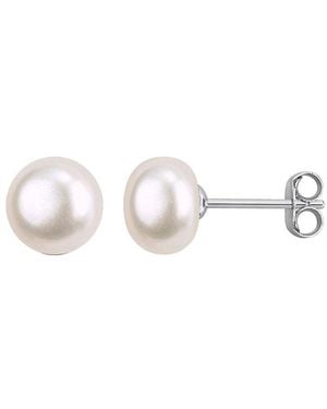 Rina Limor 7-8Mm Pearl Stud Earrings - White