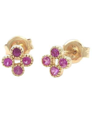 Gemstones 14K 0.35 Ct. Tw. Sapphire Earrings - Pink