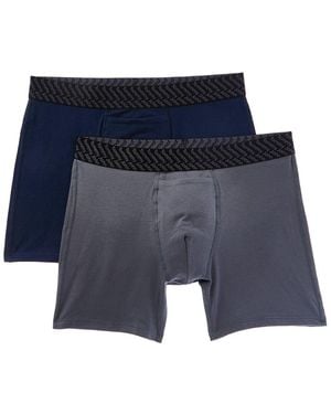 Tommy John 2pk Cotton Basics Boxer Brief - Blue