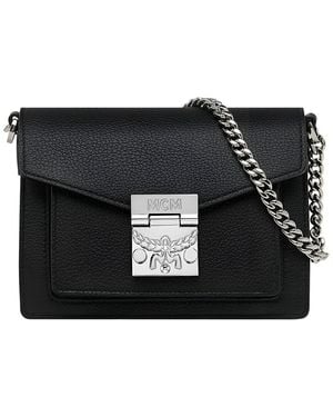 MCM Tracy Leather Crossbody - Black