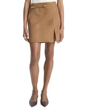 Vince Mid Rise Straight Skirt - Natural