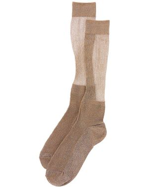 High Heel Jungle Glitter Shimmery Lights Socks - Brown