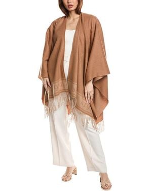 Mulberry Logo Wool Cape - Brown