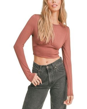 Sadie & Sage Cielo Gathered Banded T-Shirt