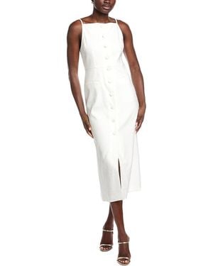 Rebecca Taylor Stretch Linen-Blend Midi Dress - White