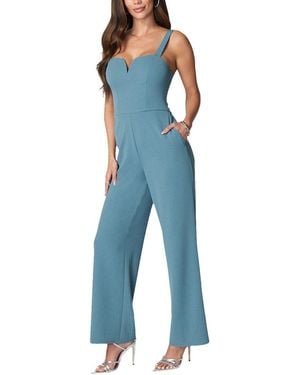 Bebe V-Wire Core Jumpsuit - Blue