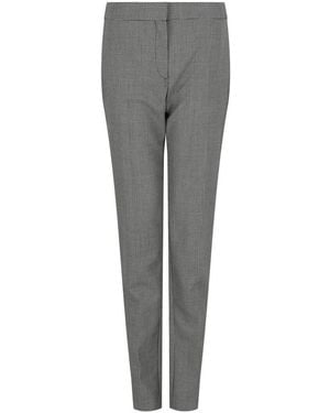 McQueen Wool Cigarette Trouser - Gray