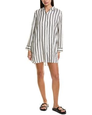 Tommy Bahama Shimmer Boyfriend Shirt - White