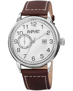 August Steiner Leather Watch - Gray