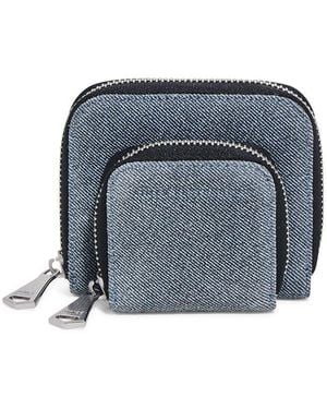Aimee Kestenberg Bowery Double Zip Around Leather Wallet - Blue