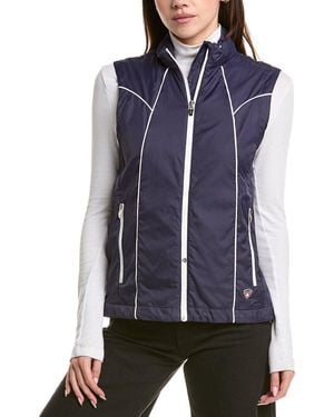 Post Card Light Zip Vest - Blue