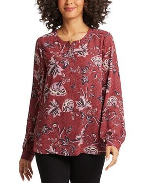 NYDJ Petite Simone Blouse - Red