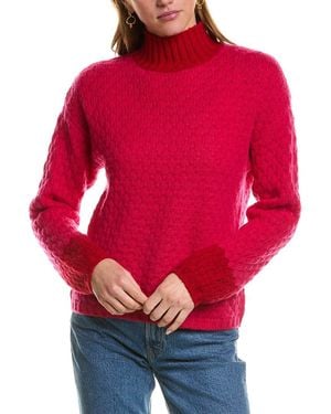 Kier + J Kier + J Turtleneck Wool & Cashmere-Blend Jumper - Red