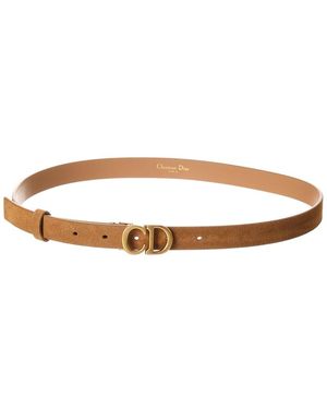 Dior Saddle Suede Belt - Brown
