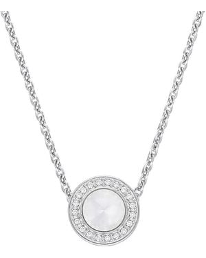 Liv Oliver 18K Plated 5.70 Ct. Tw. Mother Of Pearl Necklace - Metallic