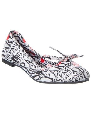 Balenciaga Logo Satin Ballet Flat - Blue