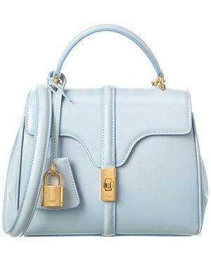 Celine 16 Mini Leather Satchel - Blue