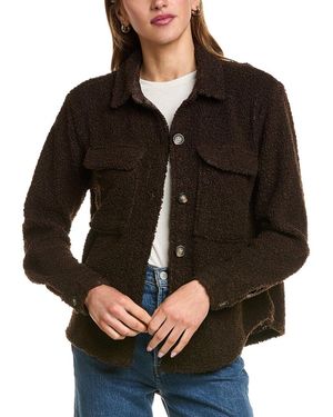 Beach Lunch Lounge Tory Fleece Shacket - Black