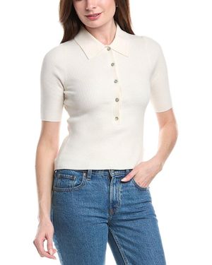 525 America Johnny Collar Jumper - White