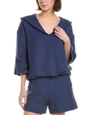 Lisa Marie Fernandez Blouson Sailor Top - Blue