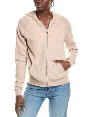 Majestic Filatures Zip Front Wool & Cashmere-blend Hoodie - Blue
