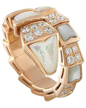 BVLGARI 14k Mother Of Pearl Ring (authentic Pre-loved) - White