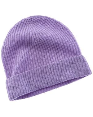 NAADAM Collection Ribbed Wool & Cashmere-Blend Beanie - Purple