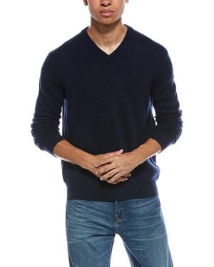 ATM Cashmere V-neck Sweater - Blue