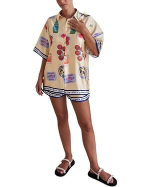 CAMILA BLANCO 2Pc Shirt & Short Set - White
