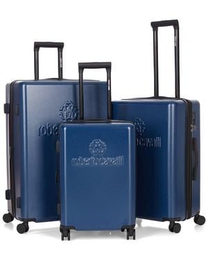 Roberto Cavalli 3pc Expandable Hardcase Luggage Set - Blue