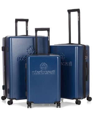 Roberto Cavalli 3pc Expandable Hardcase Luggage Set - Blue