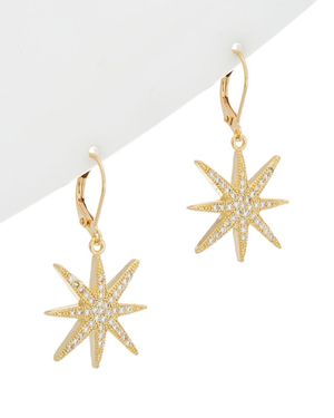 Rachel Reinhardt Jewelry 14k Plated Star Earrings - Metallic