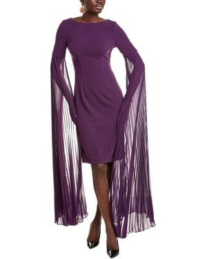 Rene Ruiz Crepe Sheath Dress - Purple
