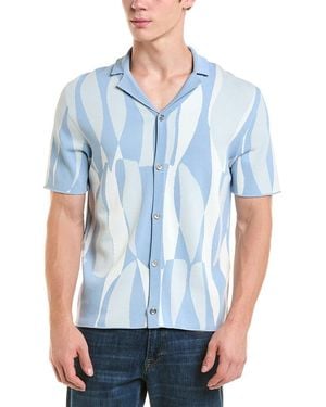 Reiss Conrad Jacquard Detail Sweater - Blue
