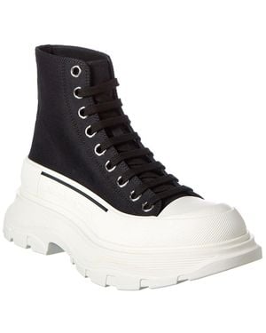 McQueen Tread Slick Canvas Boot - Black