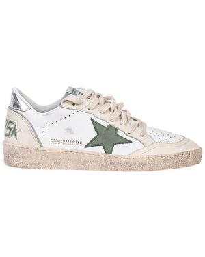 Golden Goose Ballstar Leather Trainer - White