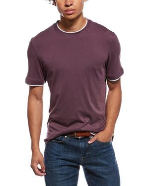 Brunello Cucinelli Silk-Blend T-Shirt - Purple