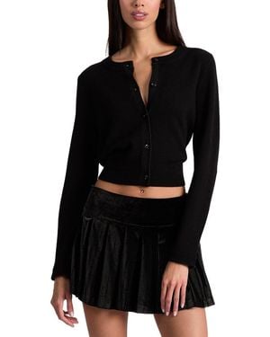 Alice + Olivia Dollie Wool-Blend Cardigan - Black