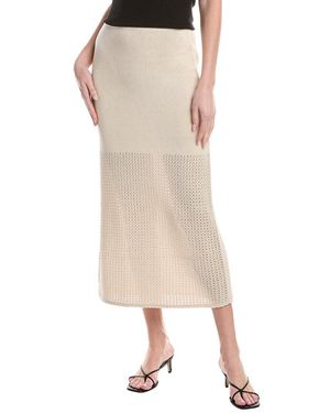 Theory Open Stitch Skirt - Natural