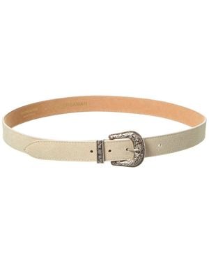Persaman New York Lily Suede Belt - White