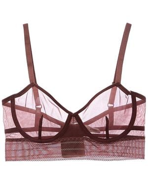 Else Bare Underwire Full Cup Longline Bra - Brown