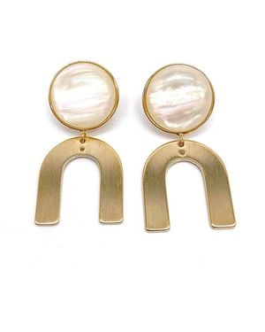 Adornia 14k Plated Drop Earrings - Metallic
