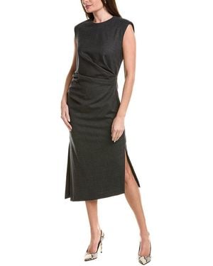 Brunello Cucinelli Wool & Silk-blend Midi Dress - Multicolor
