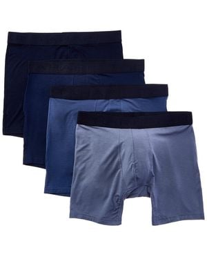 Tahari 4Pk Modern Fit Luxe Micro Ultra Soft Boxer Brief - Blue