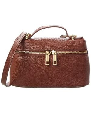Persaman New York Livia Leather Crossbody - Brown