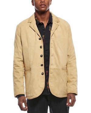 John Varvatos Ward Suede Blazer - Natural