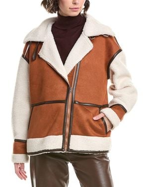 Pascale La Mode Fleece Coat - Brown
