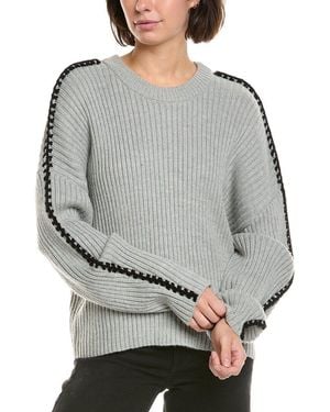 Elan Wool-Blend Crewneck Jumper - Grey