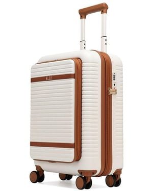 Elle Escape Expandable Carry-on Suitcase - White